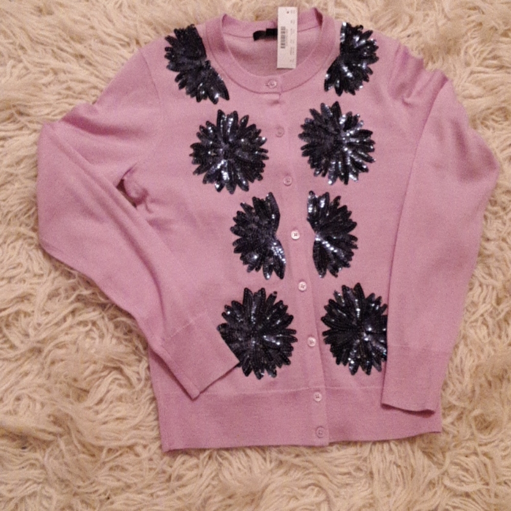 JCREW Sequin embellished sweater NWT